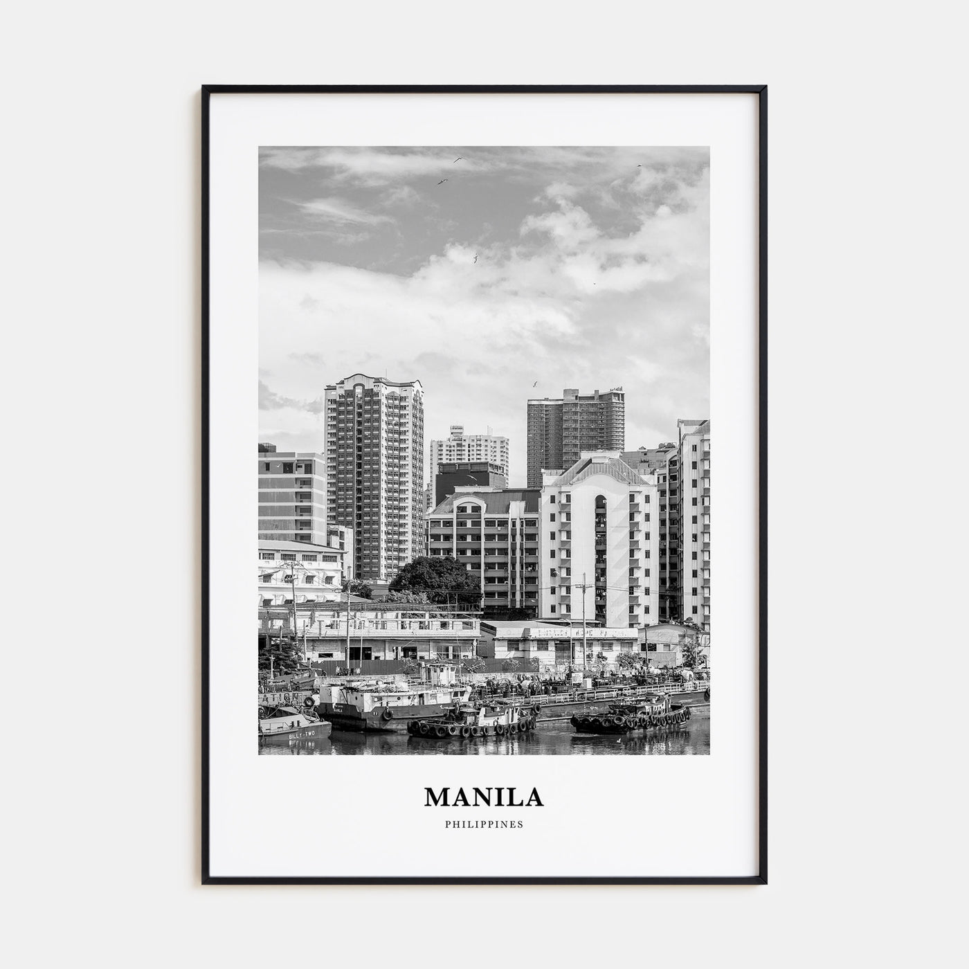 Manila Portrait B&W No 2 Poster