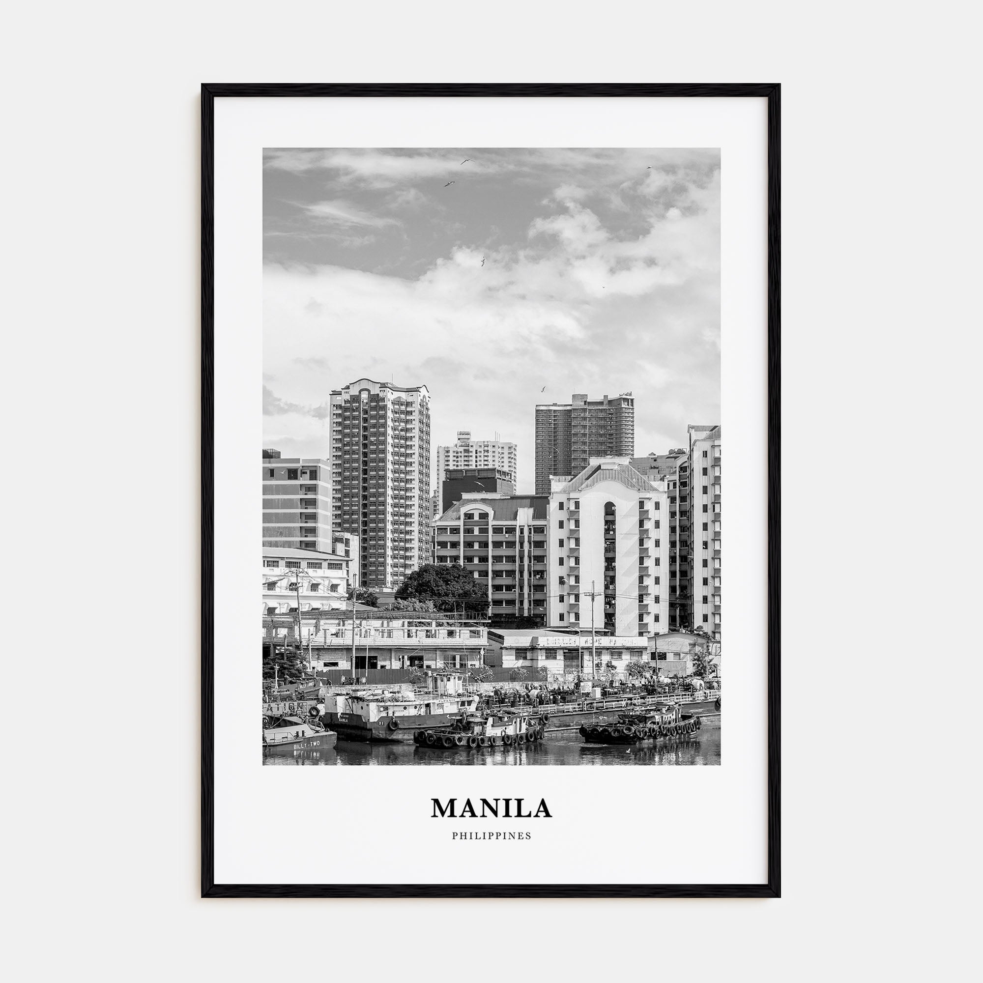 Manila Portrait B&W No 2 Poster