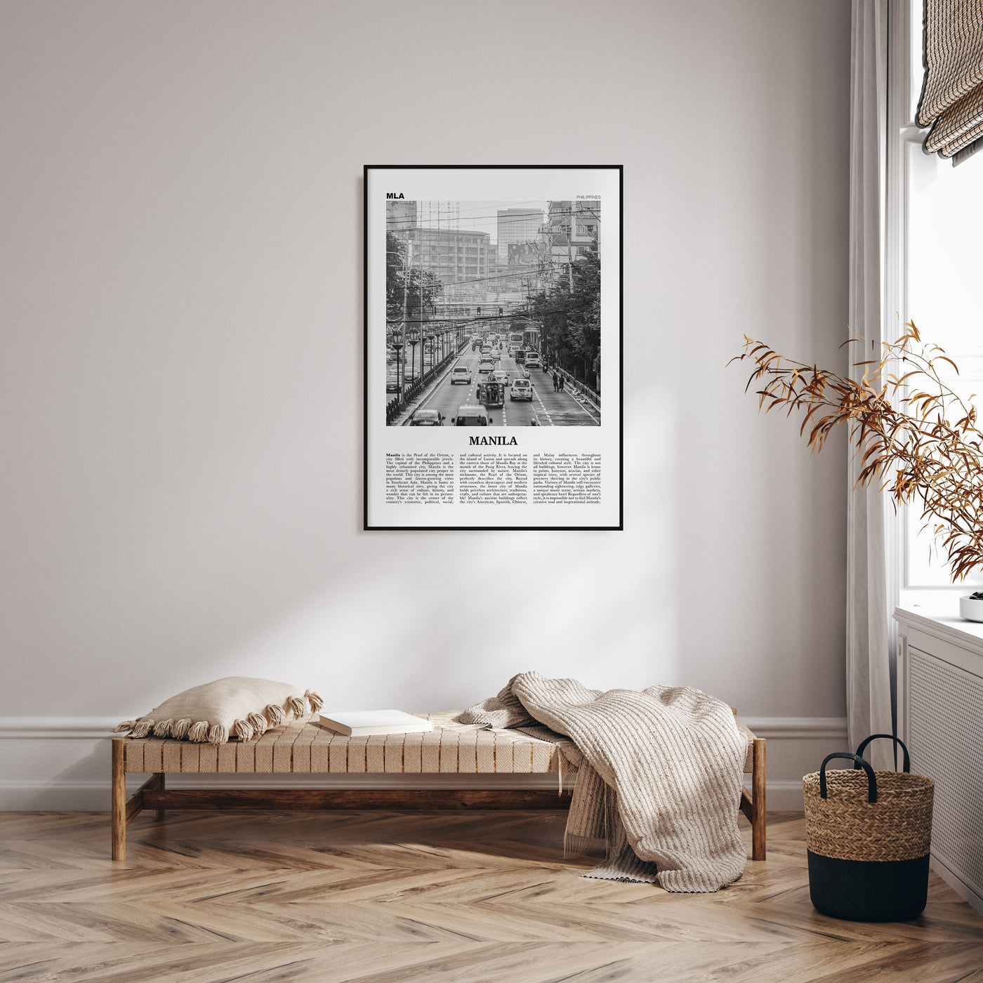 Manila Travel B&W No 1 Poster