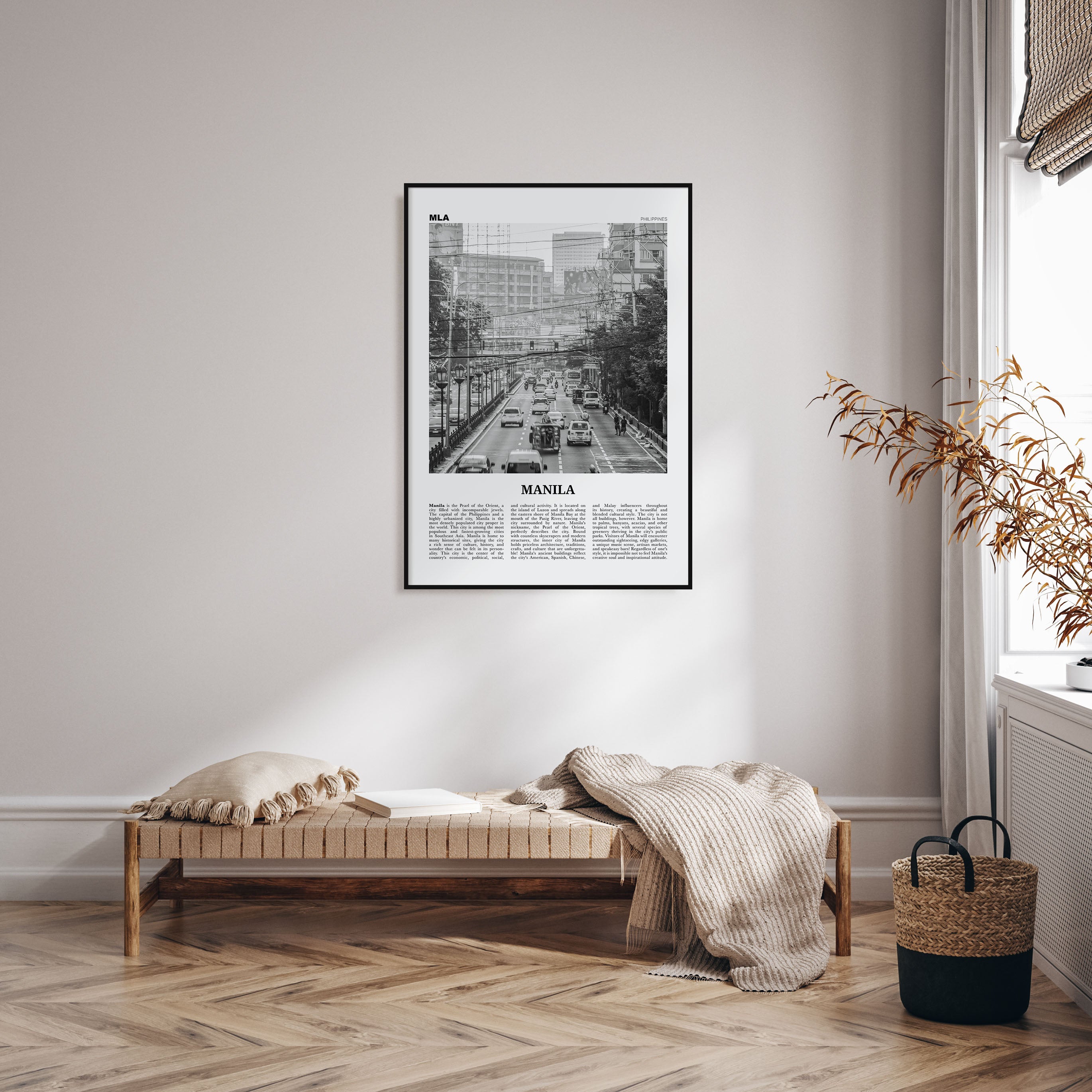 Manila Travel B&W No 1 Poster