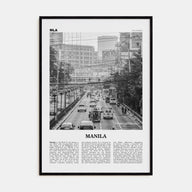 Manila Travel B&W No 1 Poster