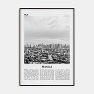 Manila Travel B&W No 2 Poster