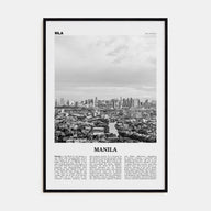 Manila Travel B&W No 2 Poster