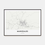 Manizales Map Landscape Poster