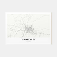 Manizales Map Landscape Poster