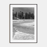 Manly Beach Photo B&W Poster