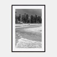 Manly Beach Photo B&W Poster