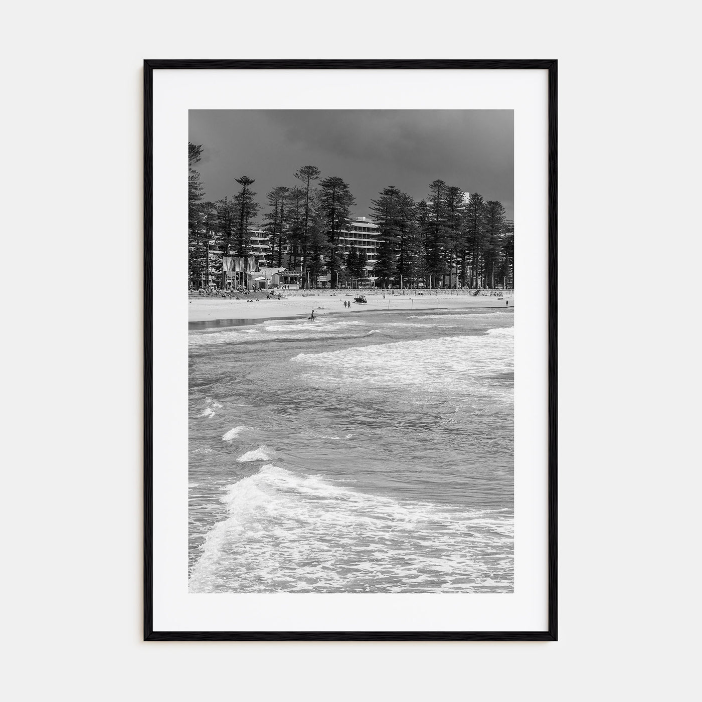 Manly Beach Photo B&W Poster