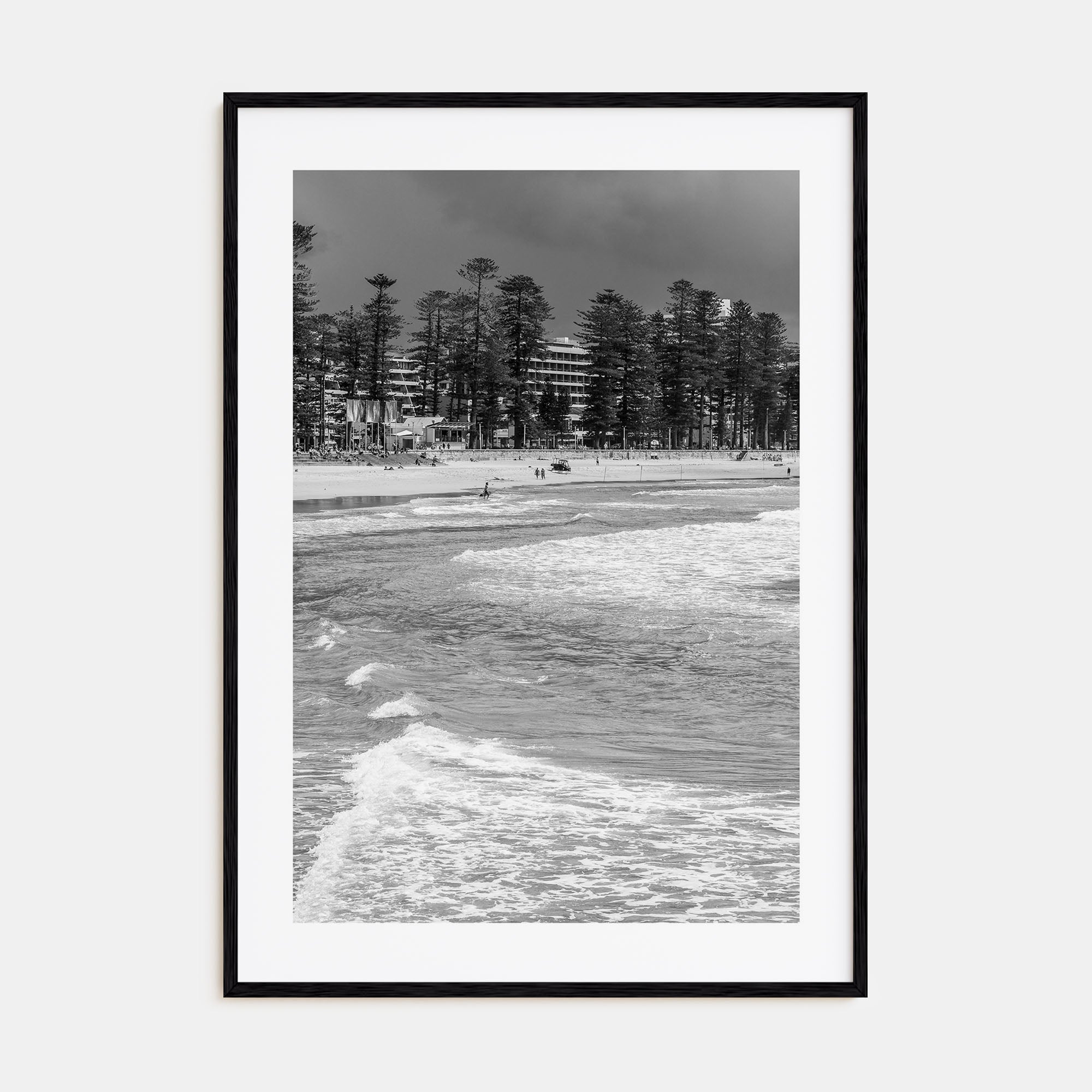 Manly Beach Photo B&W Poster