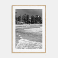 Manly Beach Photo B&W Poster