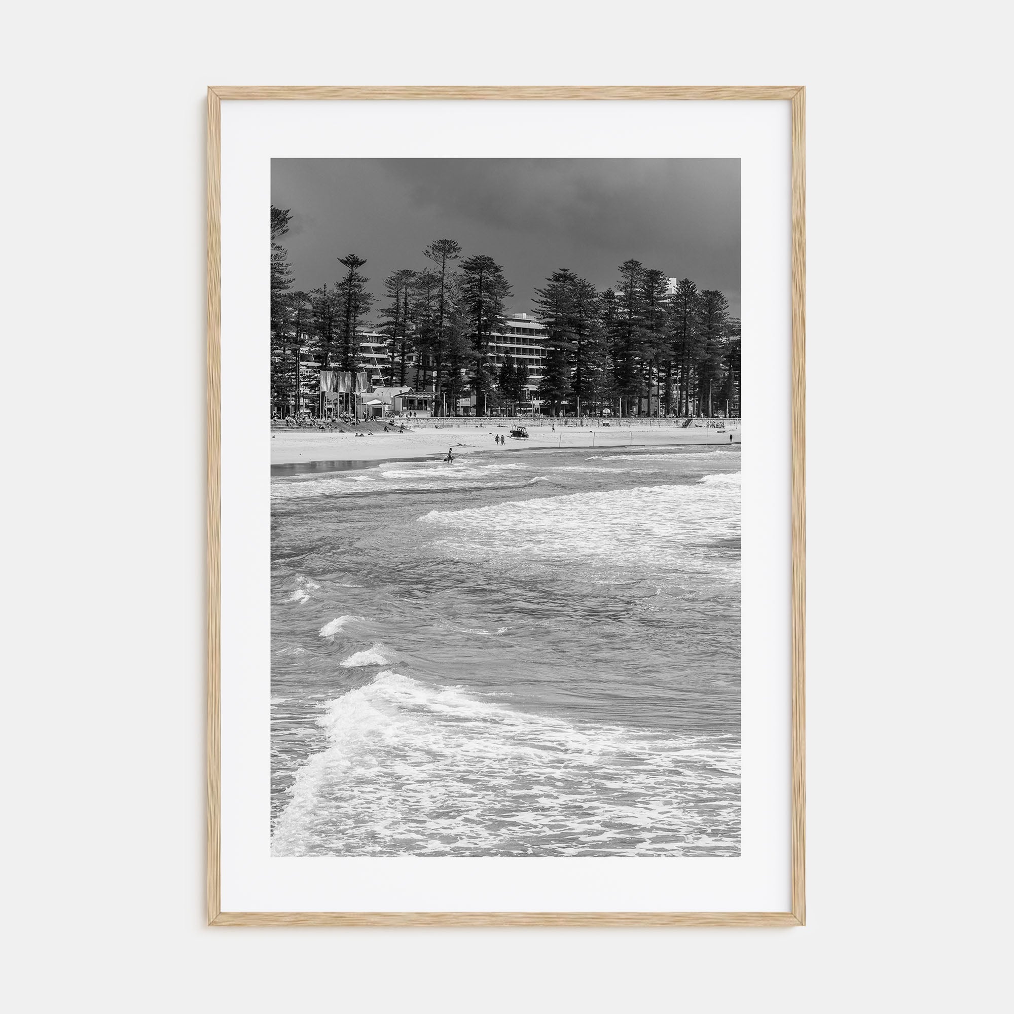 Manly Beach Photo B&W Poster