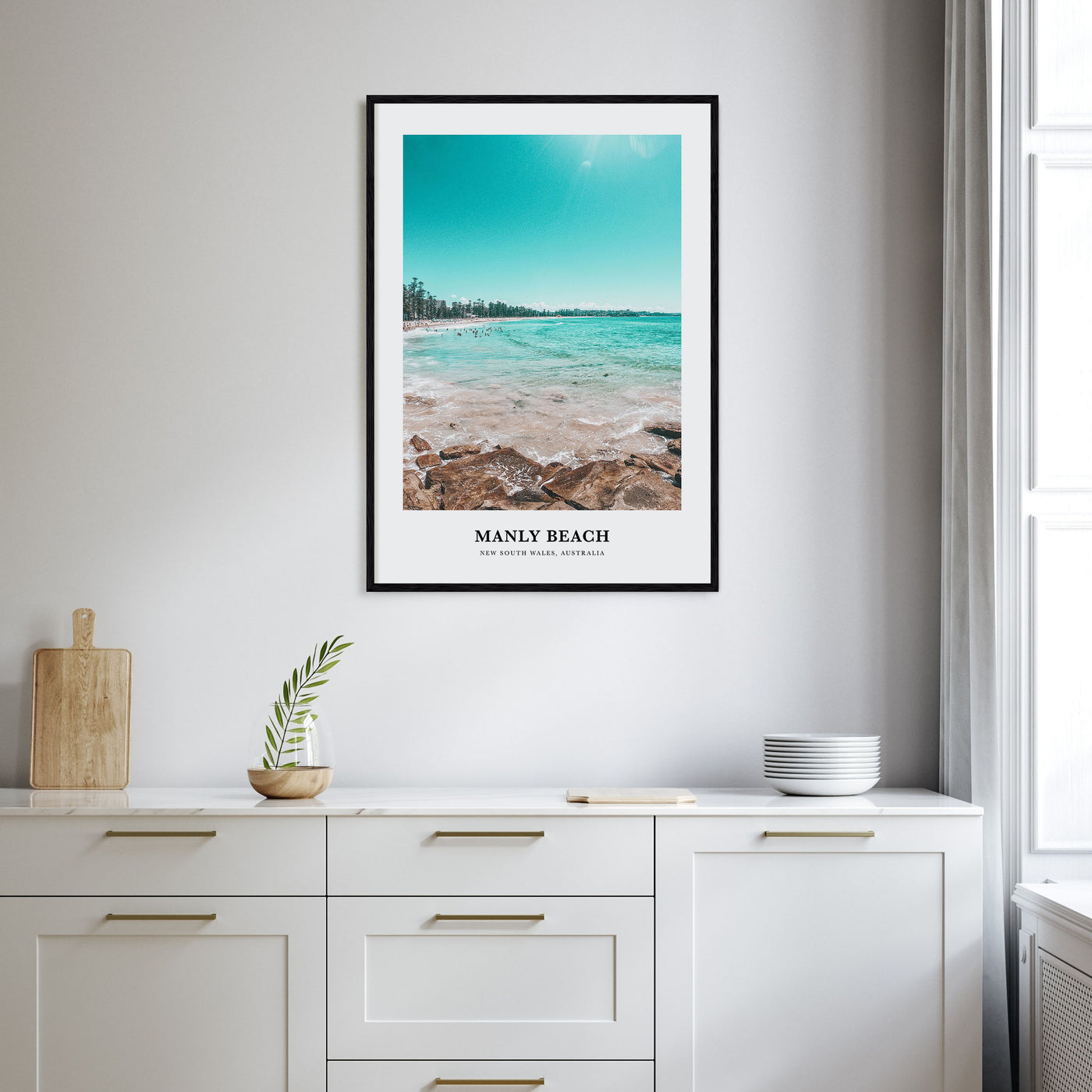 Manly Beach Portrait Color Poster