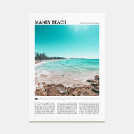 Manly Beach Travel Color Poster