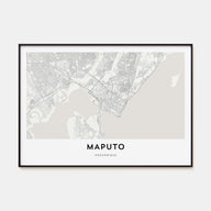 Maputo Map Landscape Poster