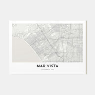 Mar Vista Map Landscape Poster