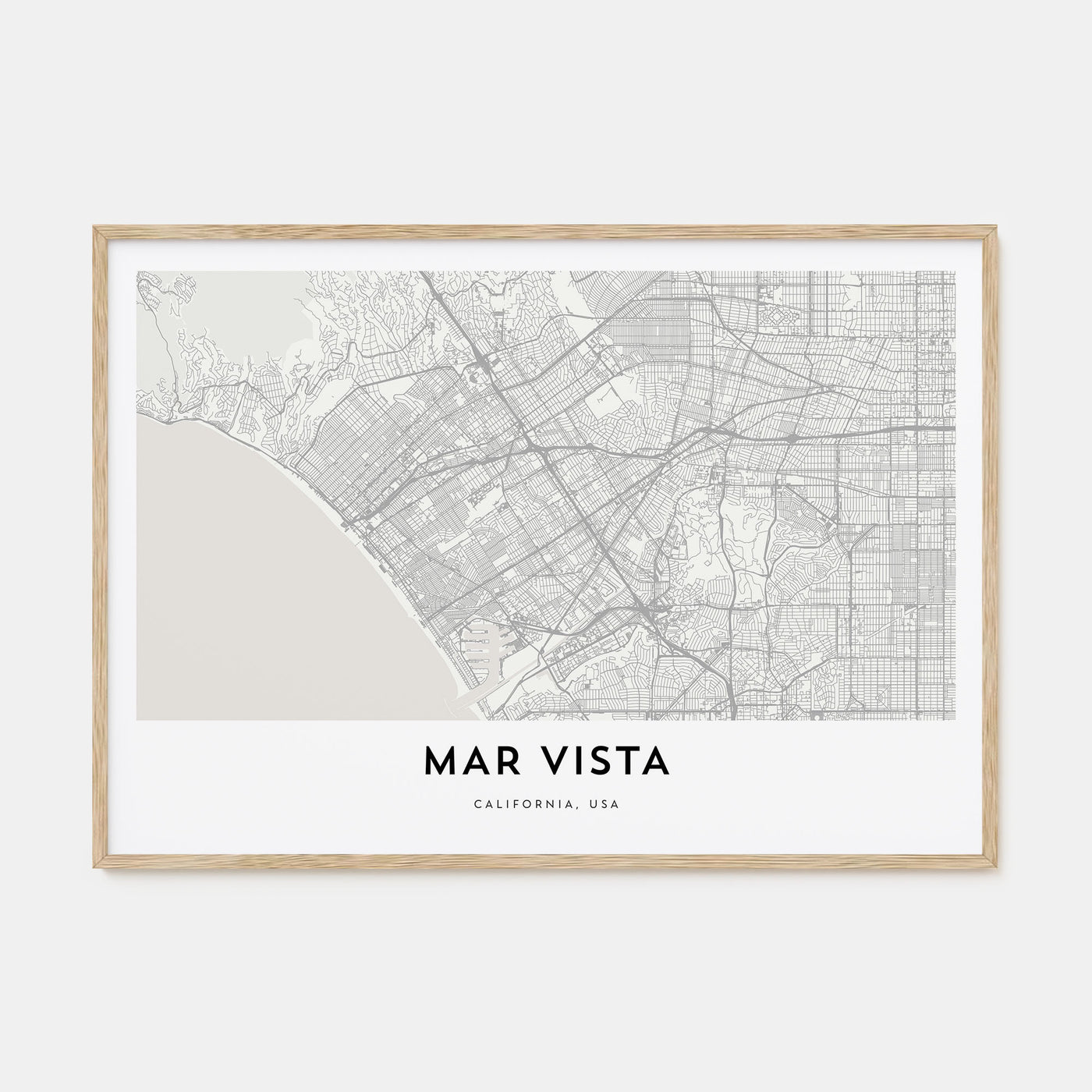 Mar Vista Map Landscape Poster