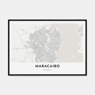 Maracaibo Map Landscape Poster