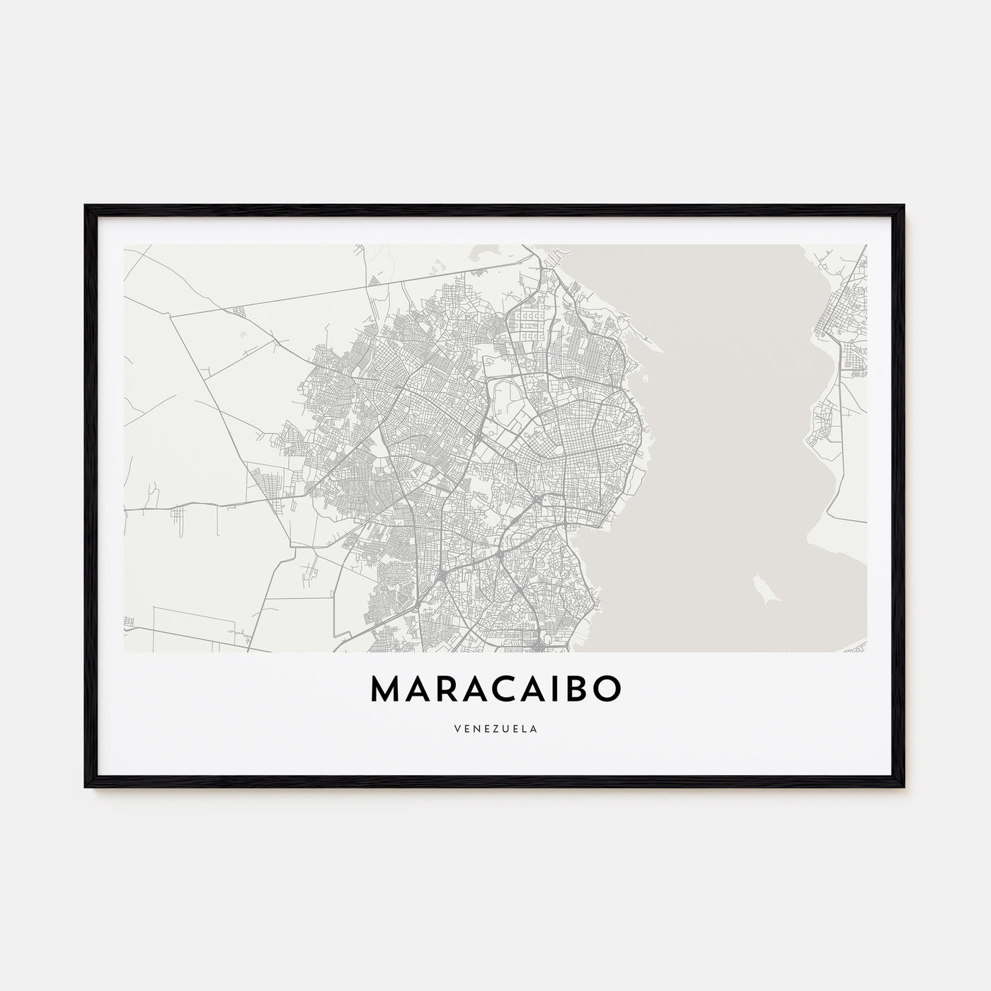 Maracaibo Map Landscape Poster