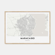 Maracaibo Map Landscape Poster