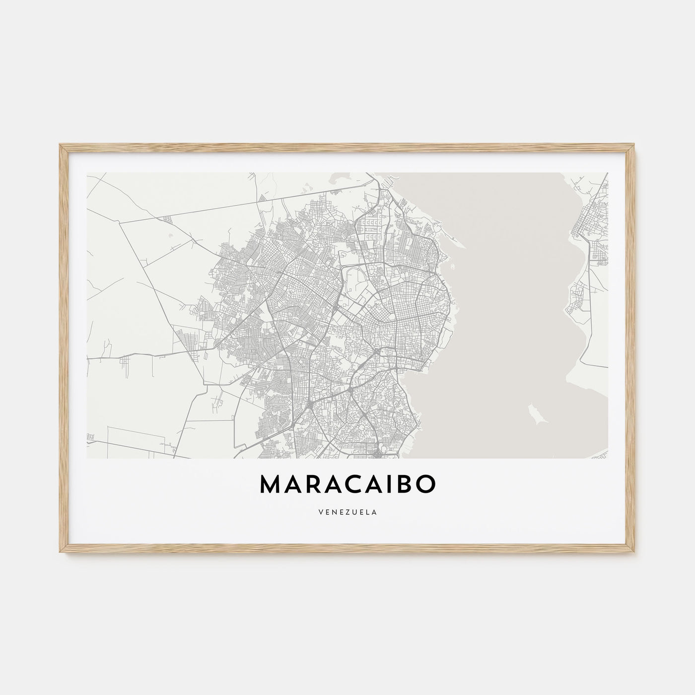 Maracaibo Map Landscape Poster