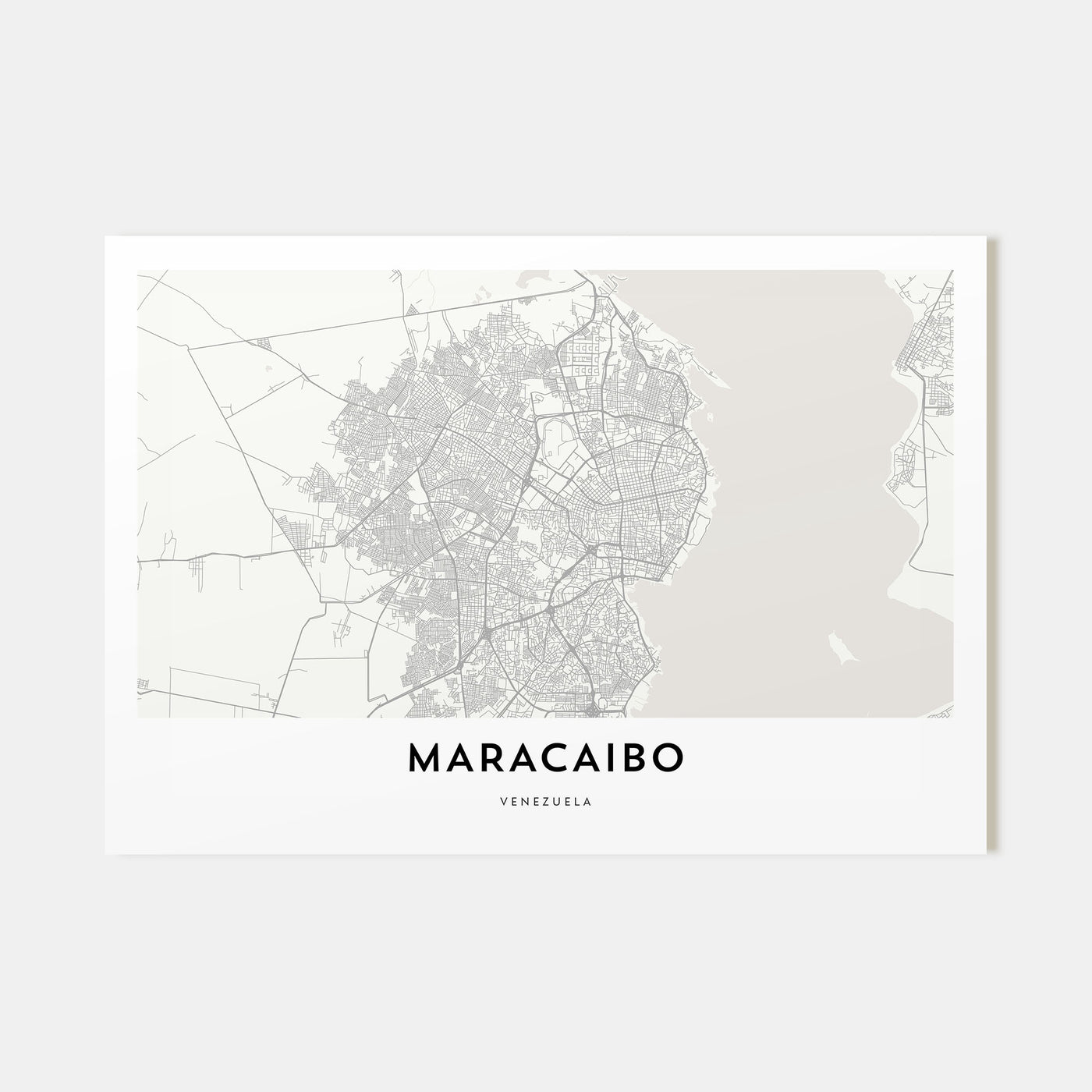 Maracaibo Map Landscape Poster