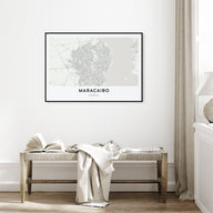 Maracaibo Map Landscape Poster