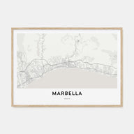 Marbella Map Landscape Poster