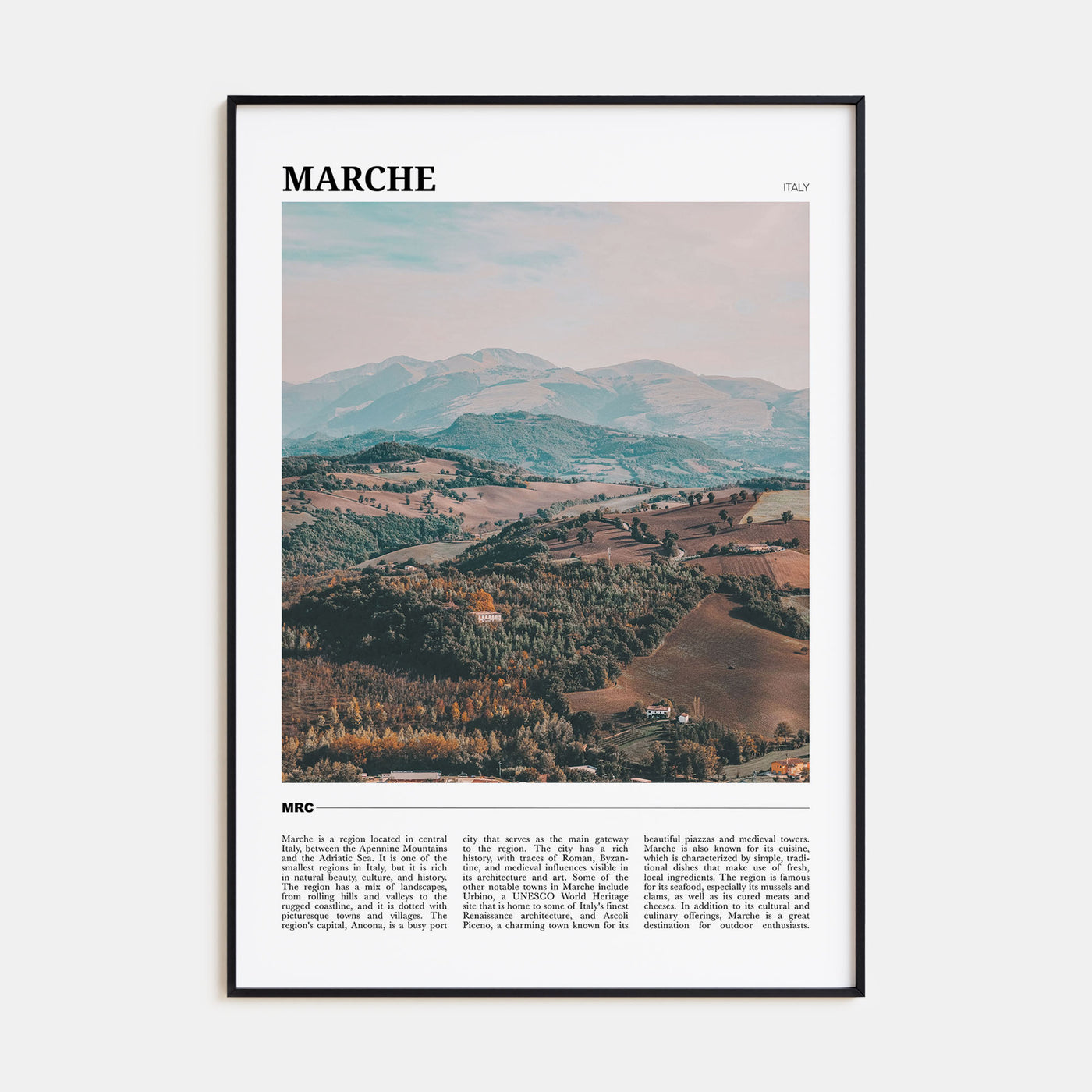 Marche Travel Color Poster
