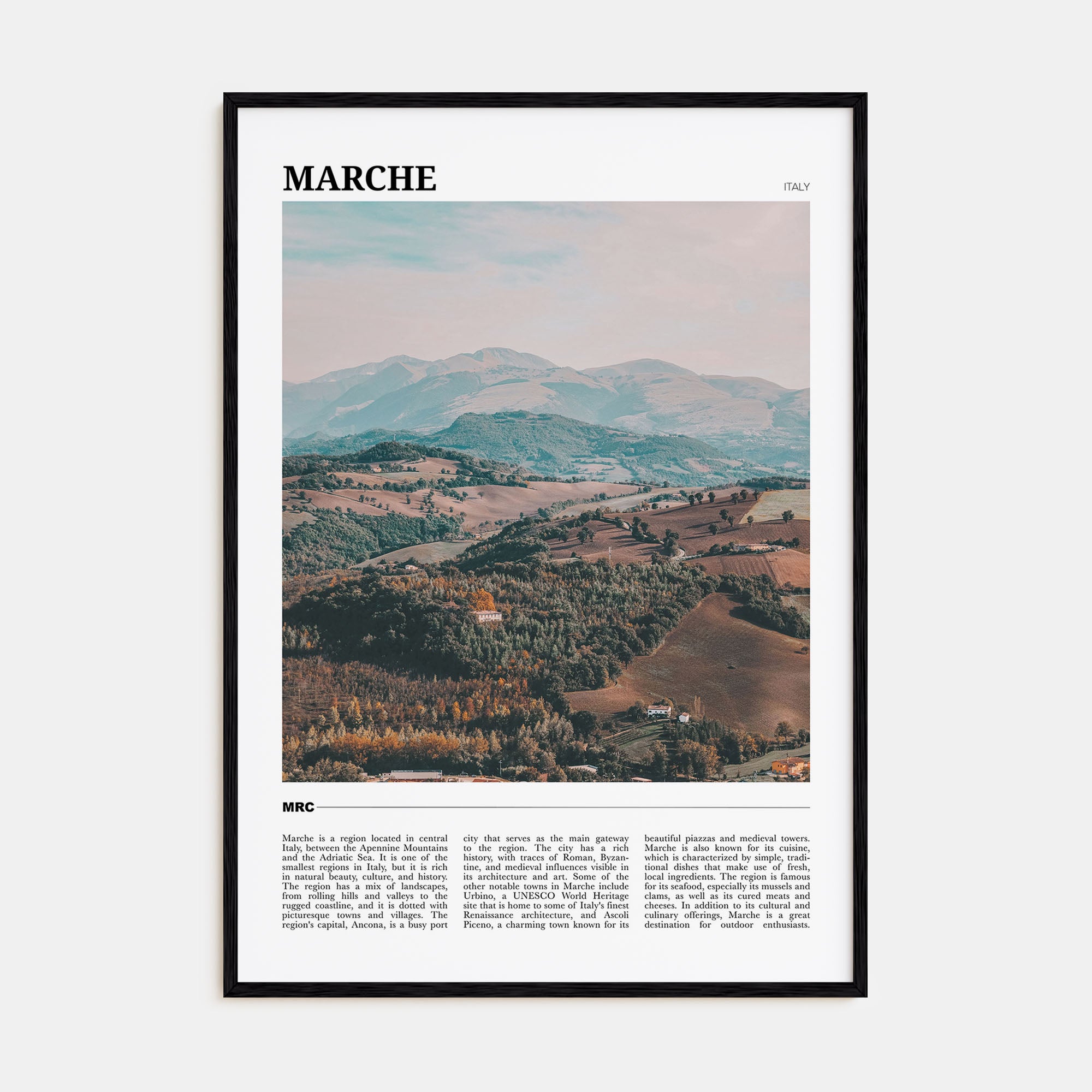 Marche Travel Color Poster