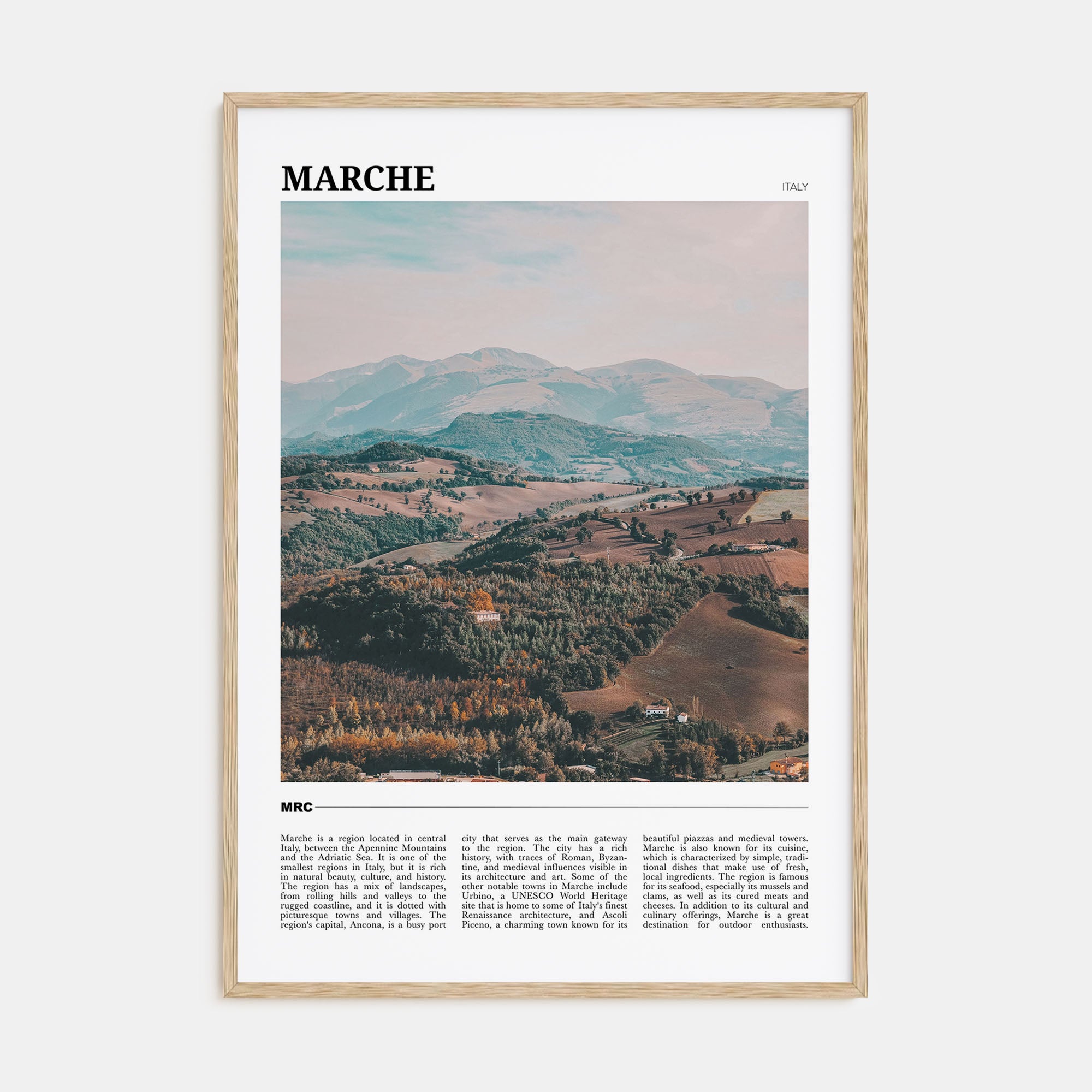 Marche Travel Color Poster