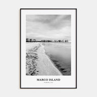 Marco Island Portrait B&W Poster
