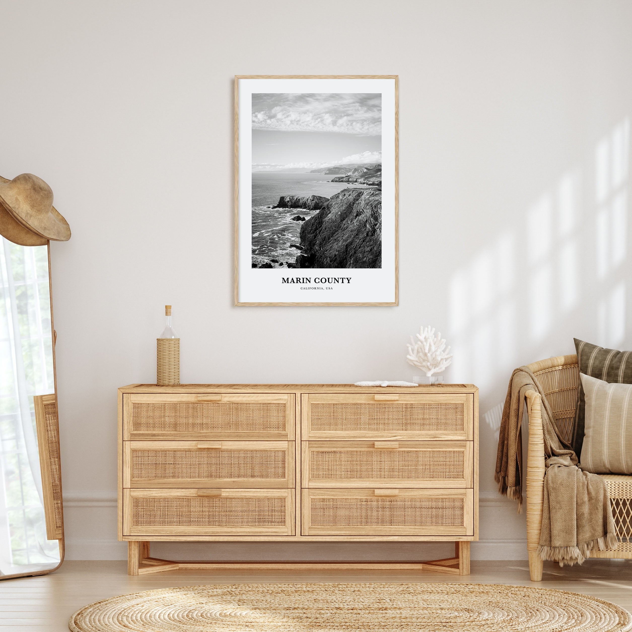Marin County Portrait B&W Poster