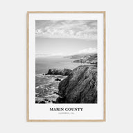 Marin County Portrait B&W Poster