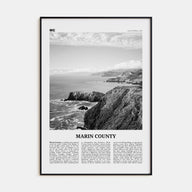 Marin County Travel B&W Poster