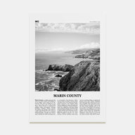 Marin County Travel B&W Poster