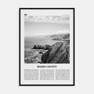 Marin County Travel B&W Poster