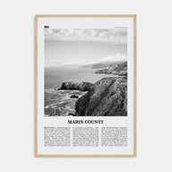 Marin County Travel B&W Poster