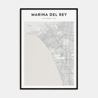 Marina Del Rey Map Portrait Poster