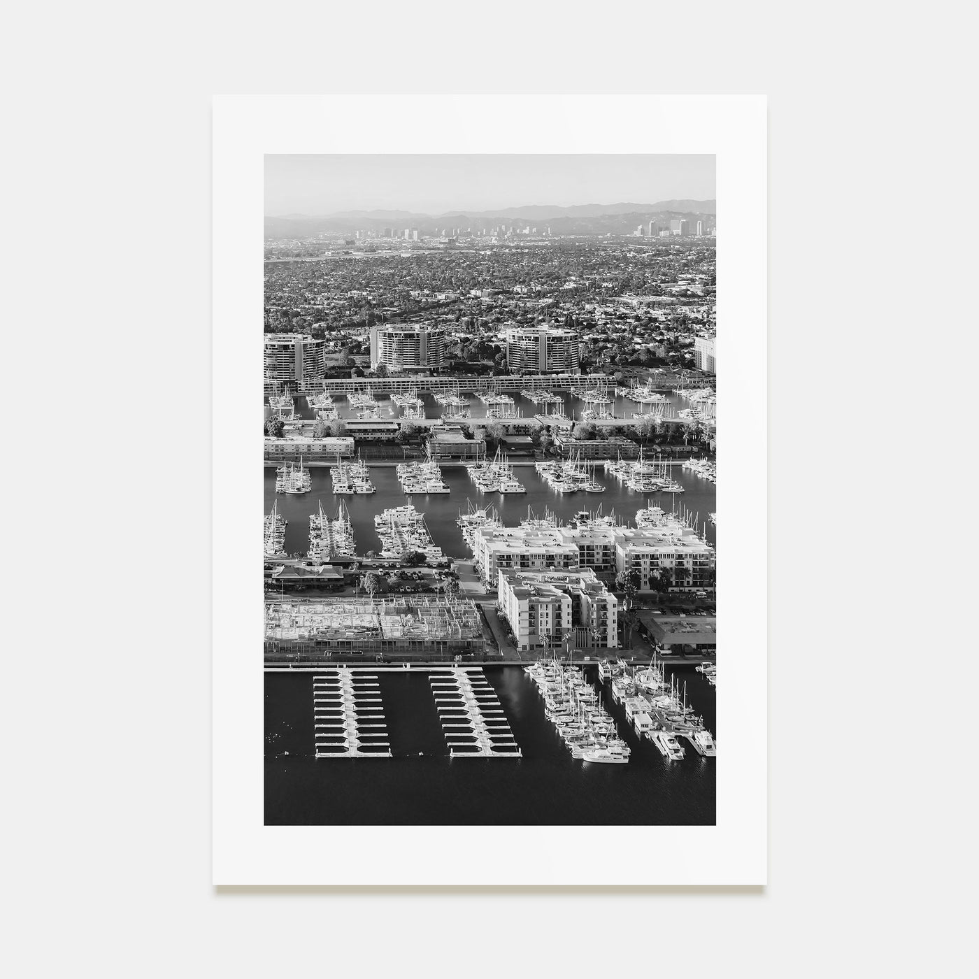 Marina Del Rey Photo B&W No 1 Poster