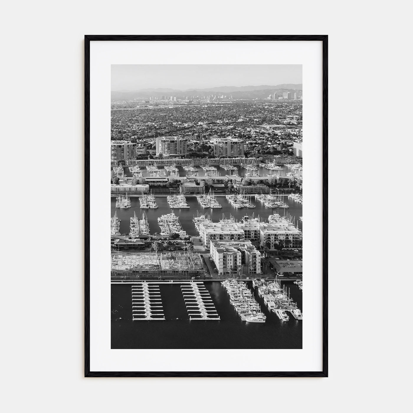Marina Del Rey Photo B&W No 1 Poster