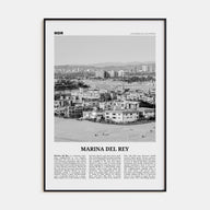 Marina Del Rey Travel B&W Poster