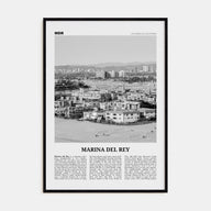 Marina Del Rey Travel B&W Poster