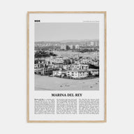 Marina Del Rey Travel B&W Poster