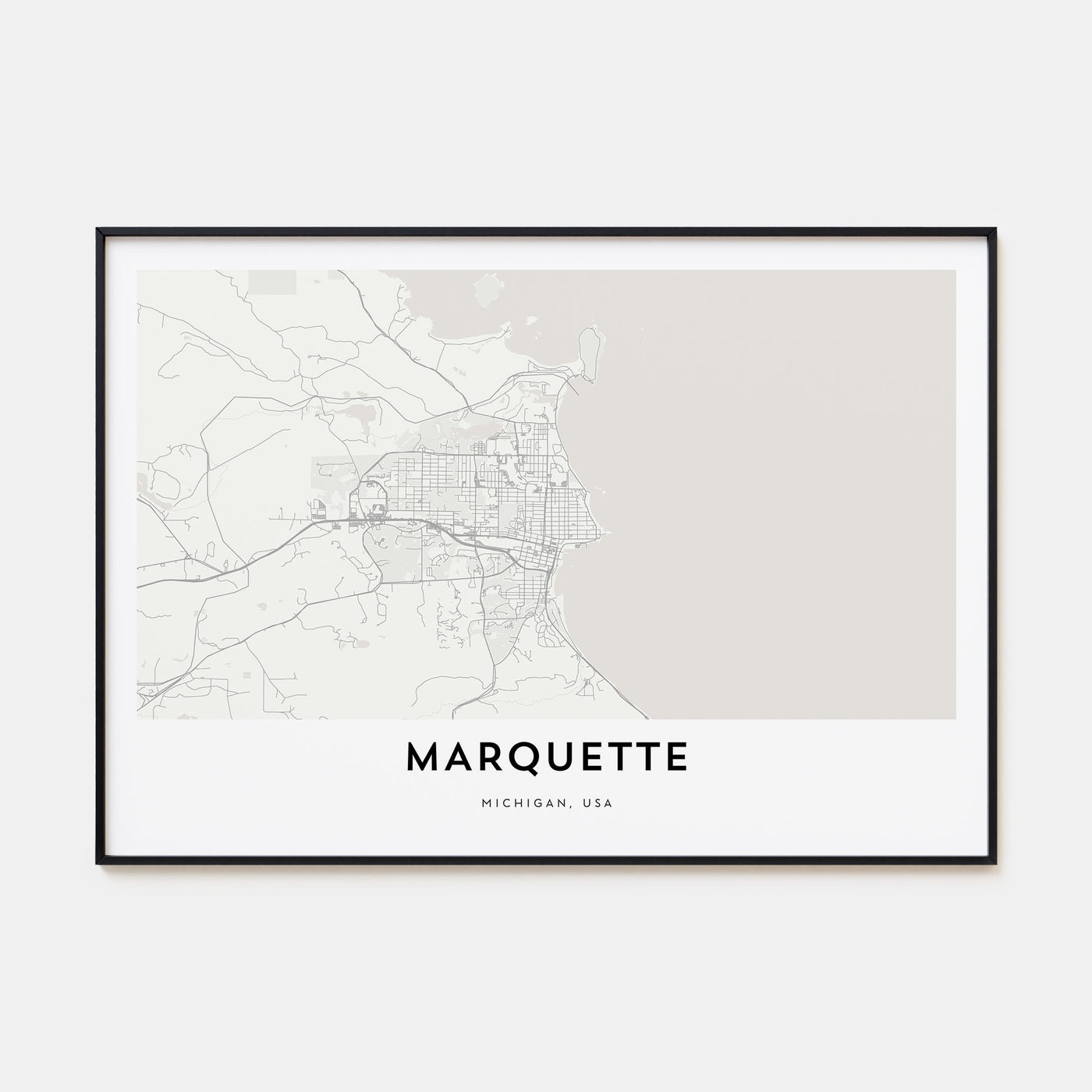 Marquette Map Landscape Poster