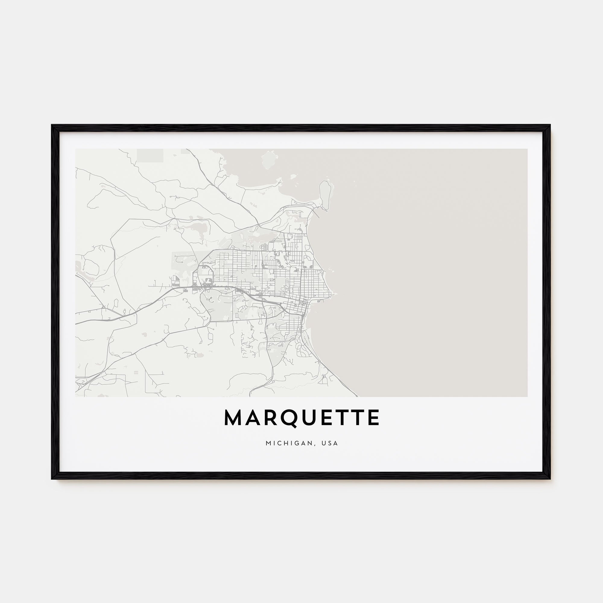 Marquette Map Landscape Poster