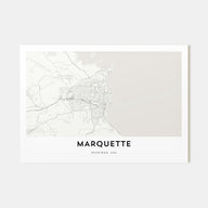 Marquette Map Landscape Poster