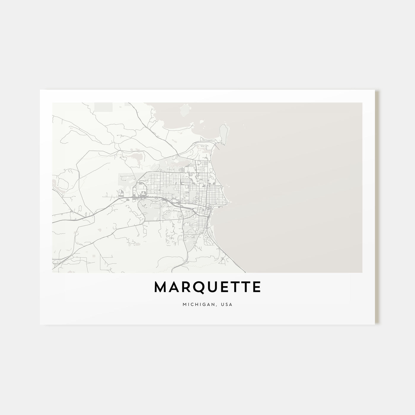 Marquette Map Landscape Poster