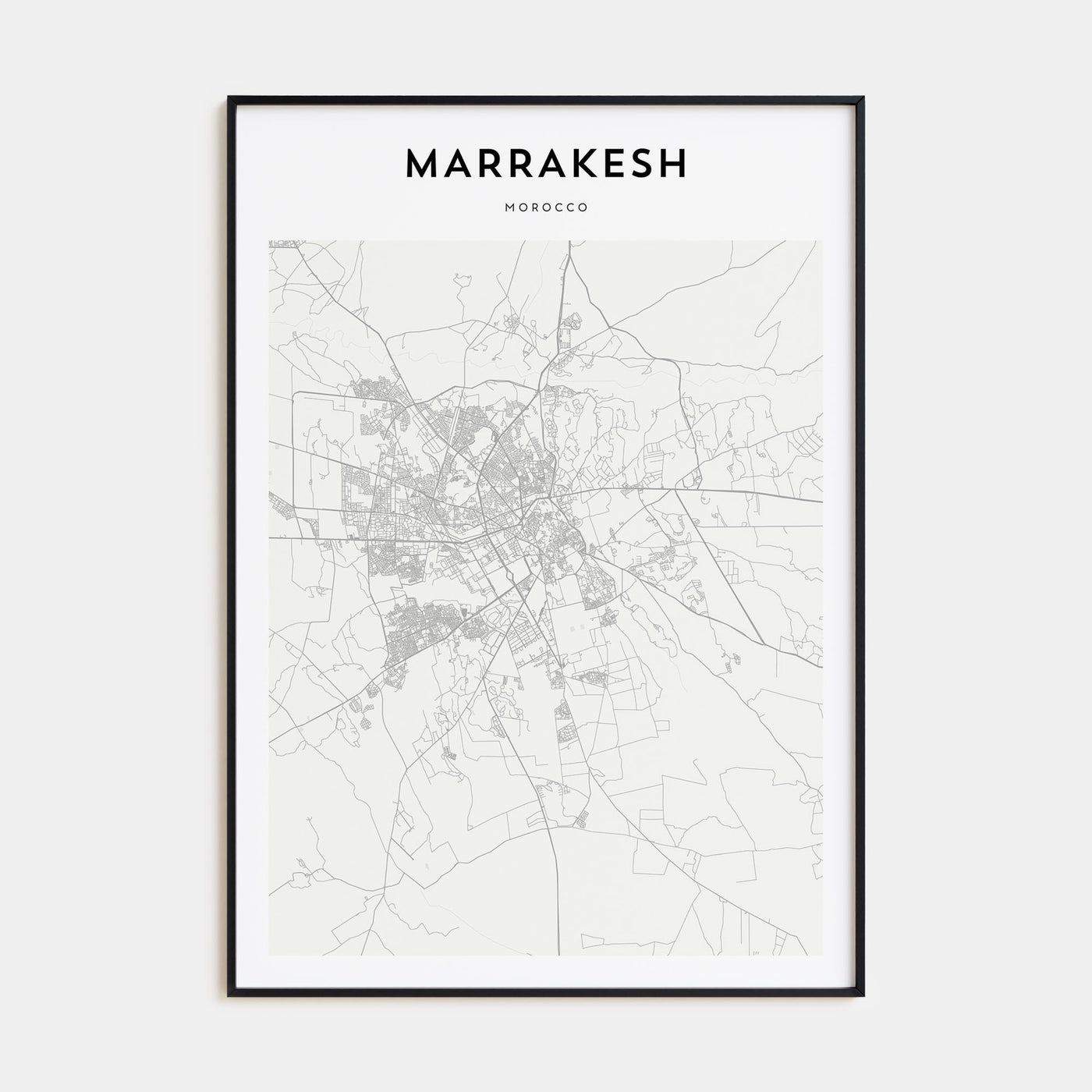 Marrakesh Map Portrait Poster