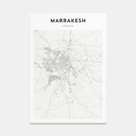 Marrakesh Map Portrait Poster