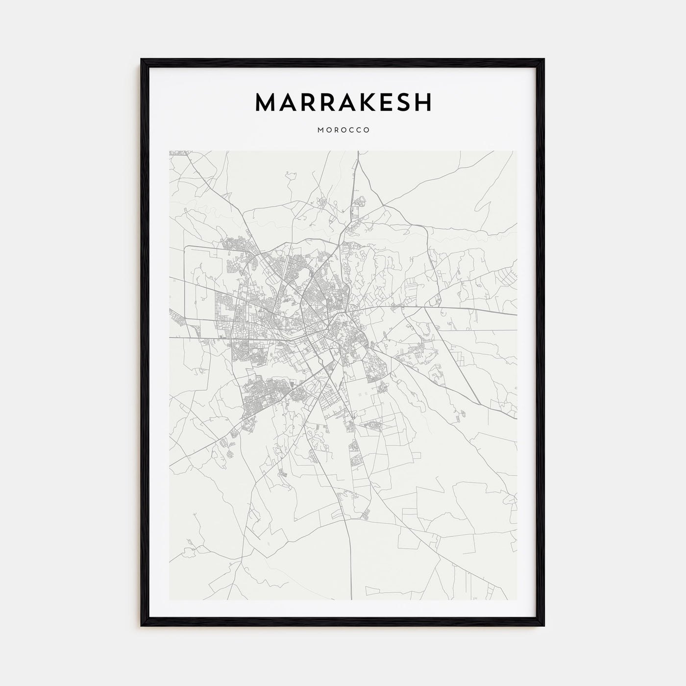 Marrakesh Map Portrait Poster